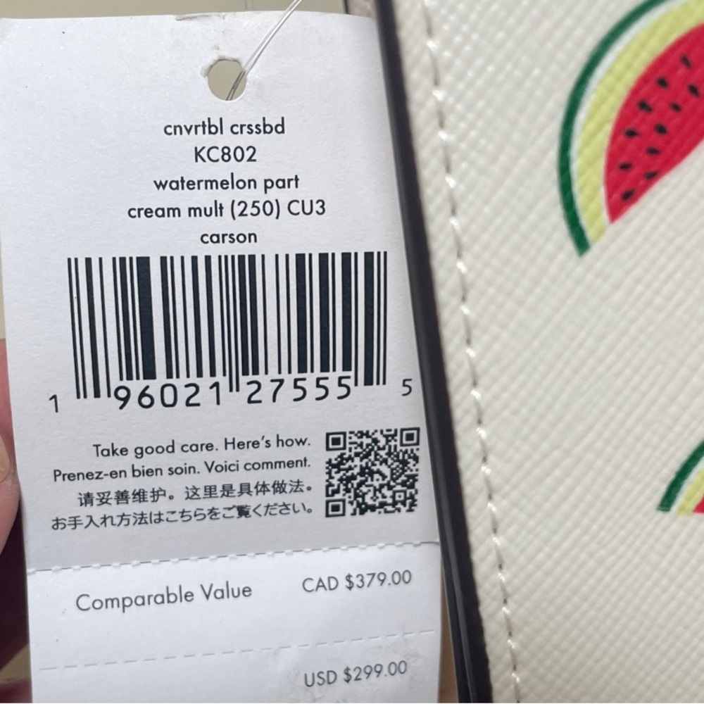 Kate Spade Carson Convertible Watermelon Party Crossbody NWT 🍉 - Picture 15 of 15